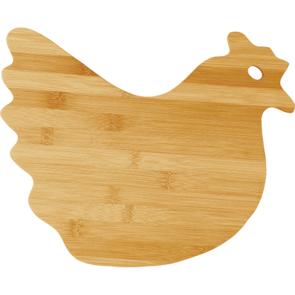 ***CHICKEN!!!!***** Bamboo Charcuterie / Hen Shaped Cutting Board 13 1/2" x 10 7/8"