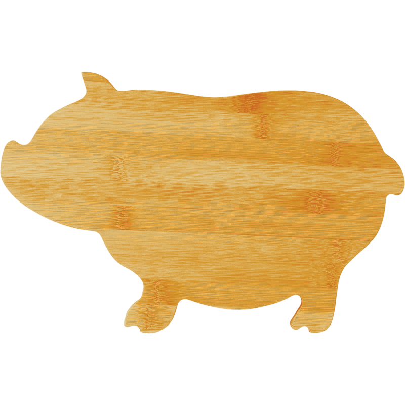 ***PIG!!!!***** Bamboo Charcuterie / Pig Shaped Cutting Board 13 3/4" x 8 3/4"