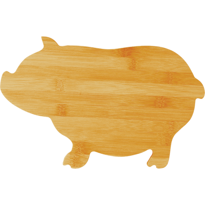 ***PIG!!!!***** Bamboo Charcuterie / Pig Shaped Cutting Board 13 3/4" x 8 3/4"