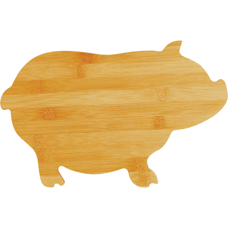 ***PIG!!!!***** Bamboo Charcuterie / Pig Shaped Cutting Board 13 3/4" x 8 3/4"