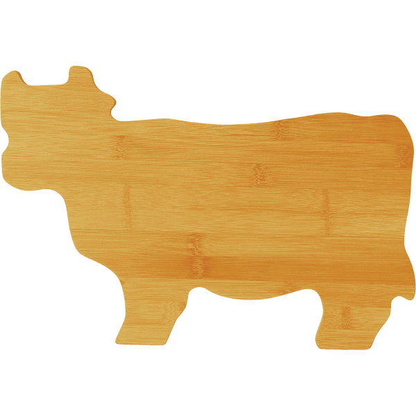 ***COW!!!!***** Bamboo Charcuterie / Cow Shaped Cutting Board 14 3/4" x 9 3/4"