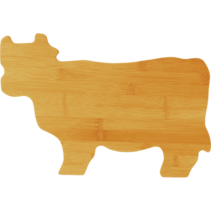 ***COW!!!!***** Bamboo Charcuterie / Cow Shaped Cutting Board 14 3/4" x 9 3/4"