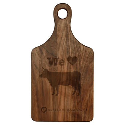 Walnut Paddle Shaped Charcuterie / Cutting Board 13 1/2" x 7"