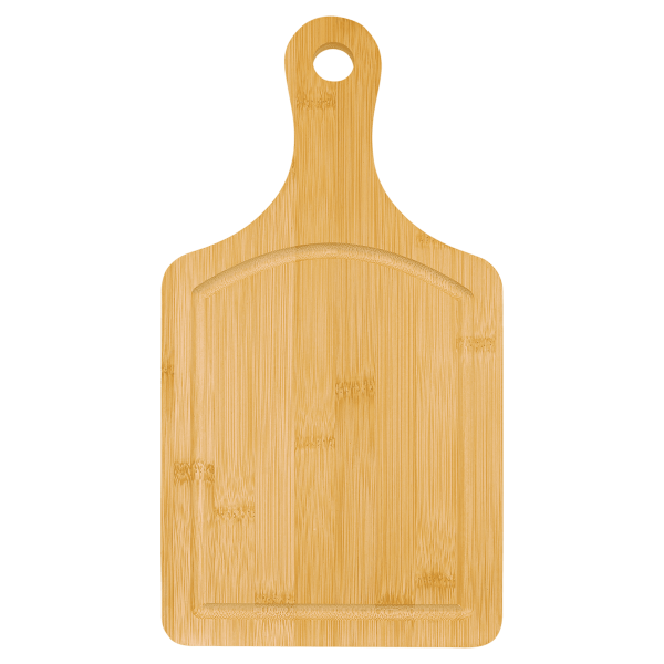 Bamboo Paddle Shaped Charcuterie / Cutting Board 13 1/2" x 7"