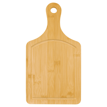 Bamboo Paddle Shaped Charcuterie / Cutting Board 13 1/2" x 7"