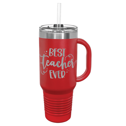 40 oz Personalized Polar Camel Tumbler with Handle and Straw