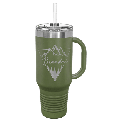 40 oz Personalized Polar Camel Tumbler with Handle and Straw