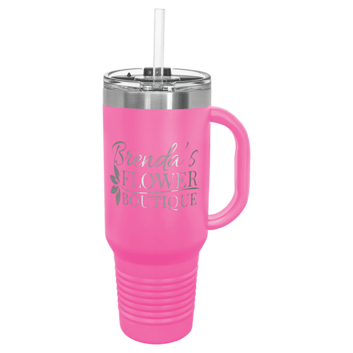 40 oz Personalized Polar Camel Tumbler with Handle and Straw