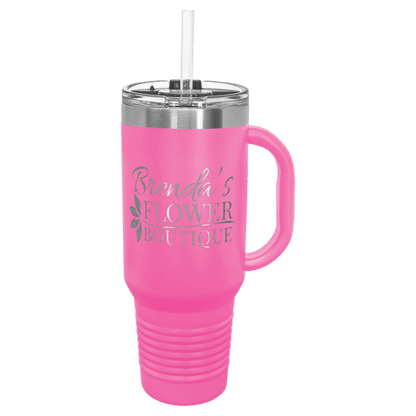 40 oz Personalized Polar Camel Tumbler with Handle and Straw