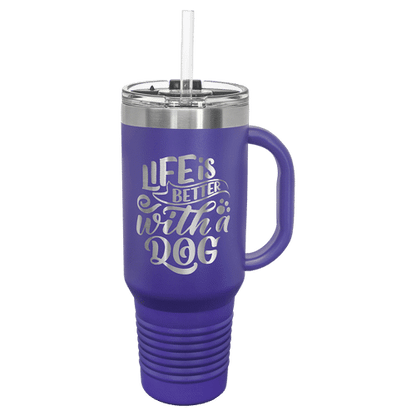 40 oz Personalized Polar Camel Tumbler with Handle and Straw